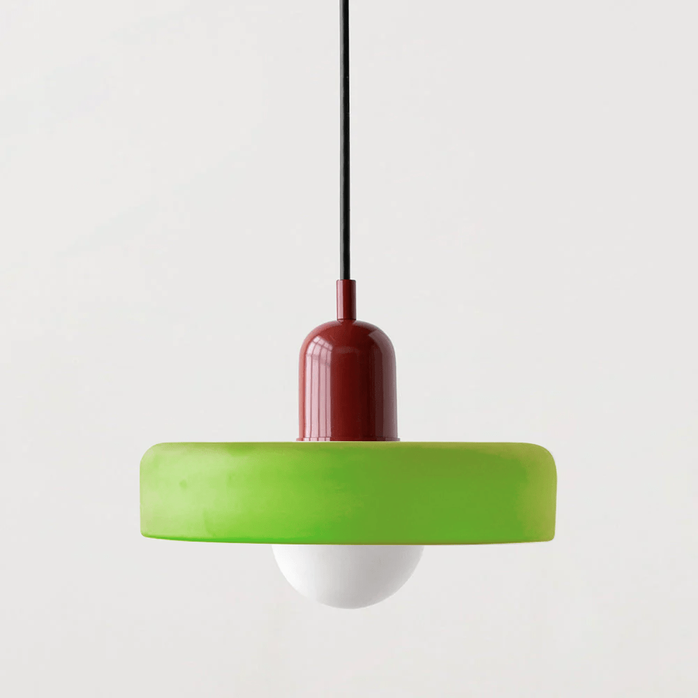 ColorLume | Geometrische Bauhaus Plafondlamp – Glazen Designlamp met Kleurrijke Accenten