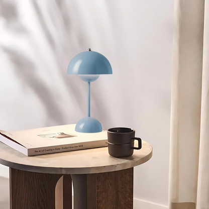 Paddenstoelvormige LED Tafellamp | Draadloze Oplaadbare Lamp met Touchbediening & Dimbaar Licht