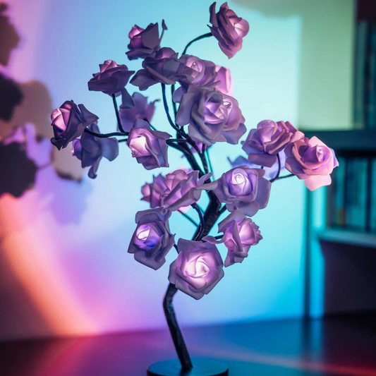 LuminaRose LED Rooslamp | Romantische Tafellamp met Warm Licht, Energiezuinig & Decoratief voor Slaapkamer & Woonkamer
