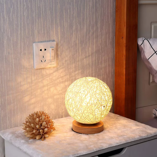 LED rotan bal bureaulamp nachtlamp licht