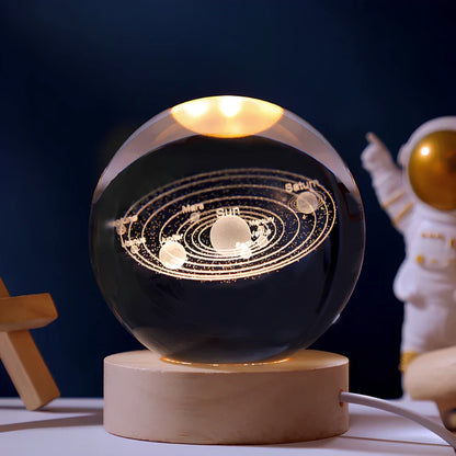 Lichtgevende kristallen bol