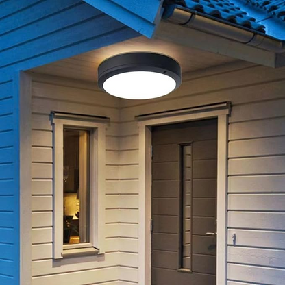 Eenvoudige buiten waterdichte aluminium ronde LED inbouw plafondlamp
