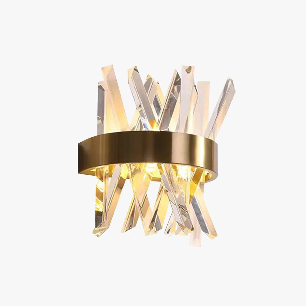 CrystalCrown | Gouden kristallen wandlamp