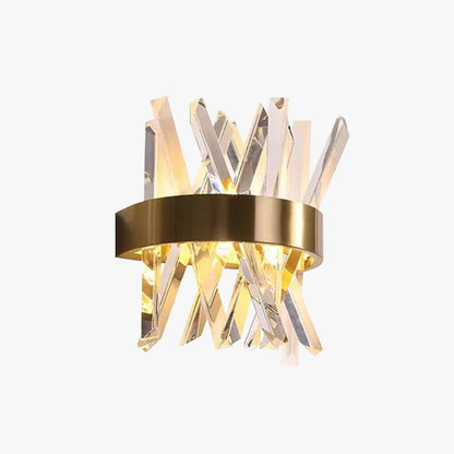 CrystalCrown | Gouden kristallen wandlamp