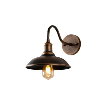 Alessio Rustieke Komvormige Antiek Messing IP65 Waterdichte Wandlamp voor Buiten