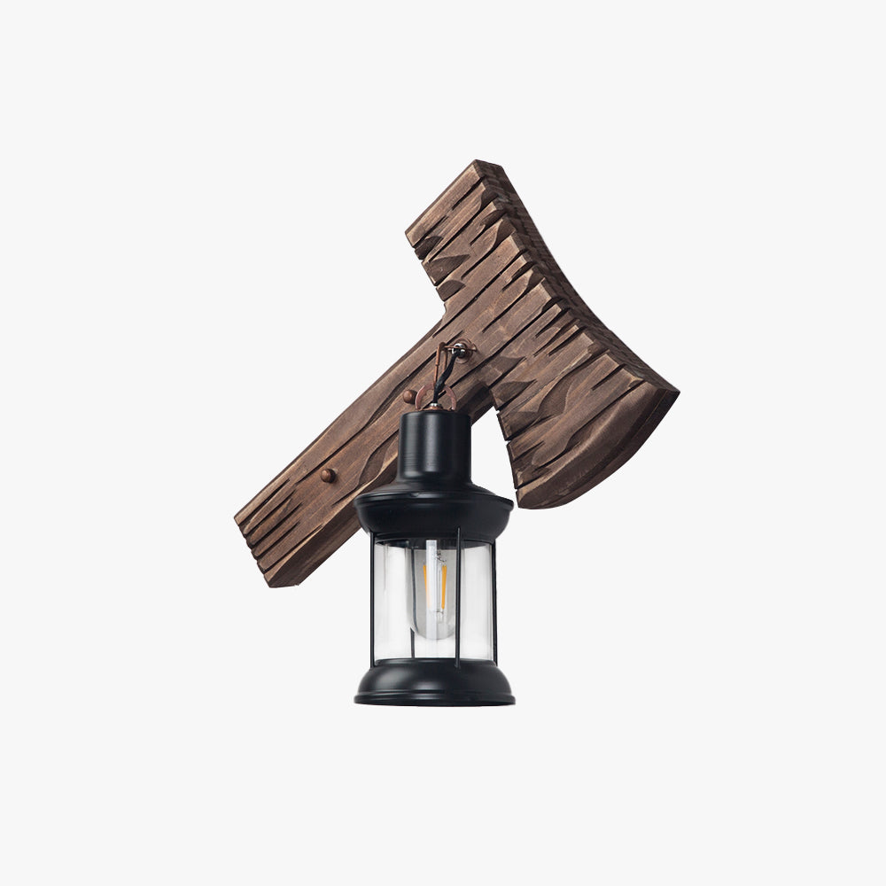 LumberjackGlow | Wandlamp met bijlontwerp