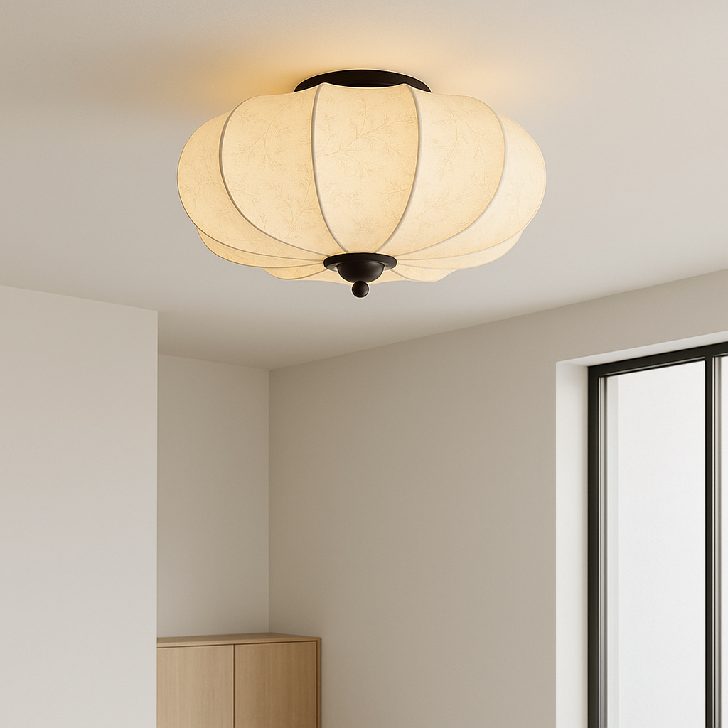 Middeleeuwse zijden plafondlamp
