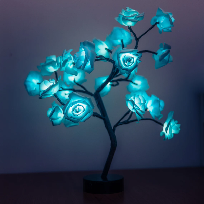 LuminaRose LED Rooslamp | Romantische Tafellamp met Warm Licht, Energiezuinig & Decoratief voor Slaapkamer & Woonkamer