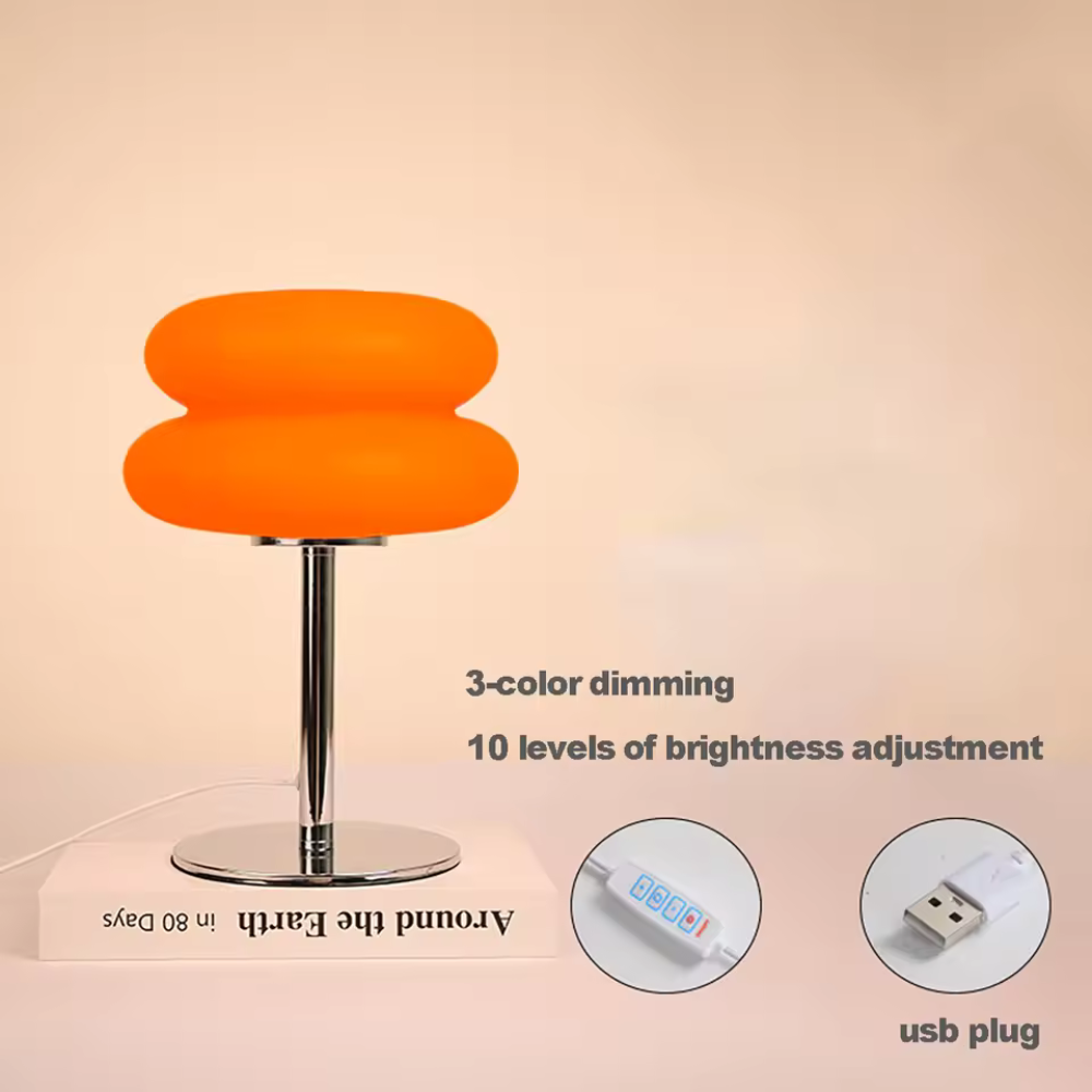 Romig Nachtkastje Lampje met USB & 3-Kleuren Dimming