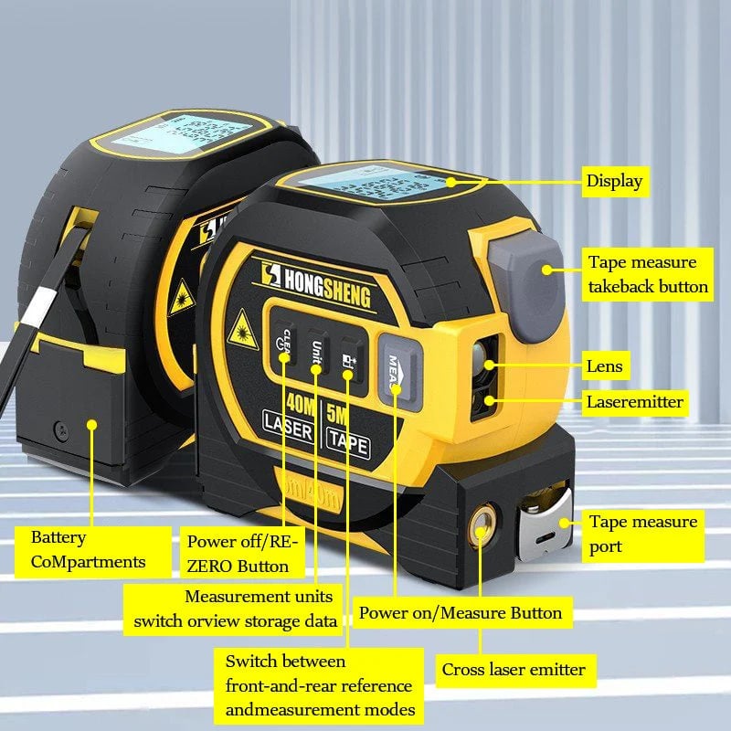 MeasurePro | nauwkeurig 3-in-1 infrarood laser meetlint