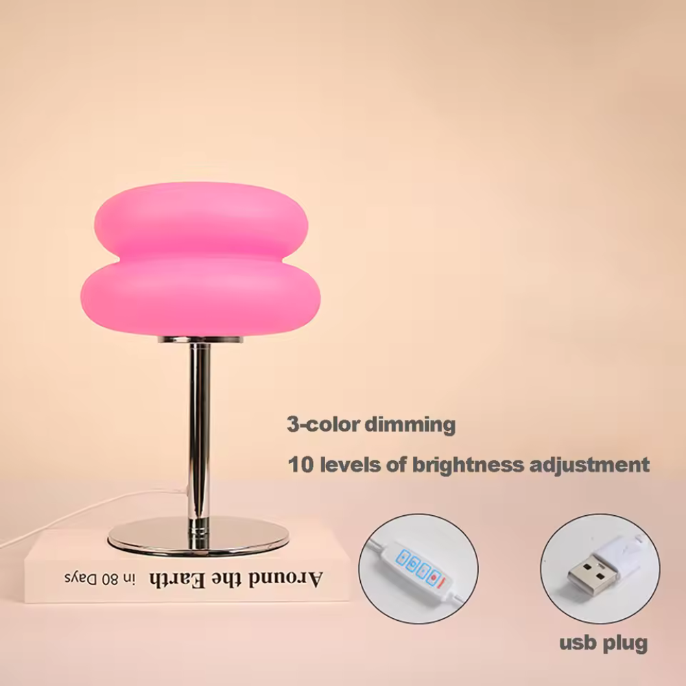 Romig Nachtkastje Lampje met USB & 3-Kleuren Dimming