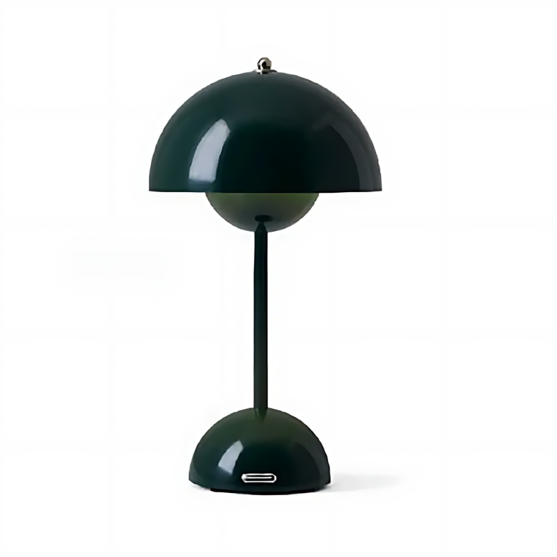 SchickerPilz | Elegante LED Paddenstoellamp van Metaal & Glas | Sfeervolle Tafellamp met Warm Licht