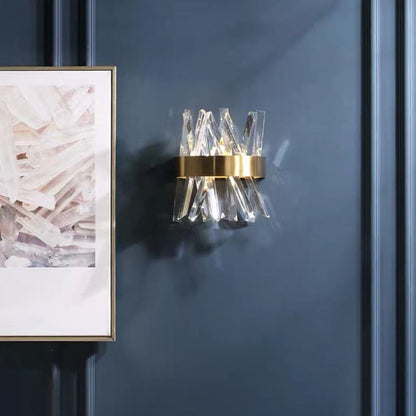 CrystalCrown | Gouden kristallen wandlamp