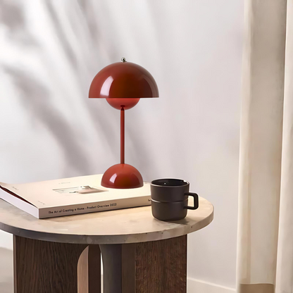 Paddenstoelvormige LED Tafellamp | Draadloze Oplaadbare Lamp met Touchbediening & Dimbaar Licht