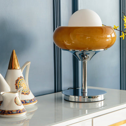 SaturnGlühen Retro Tafellamp & Vloerlamp | Saturnus Design met Glas & IJzer, Bauhaus Stijl, E27 LED Compatibel