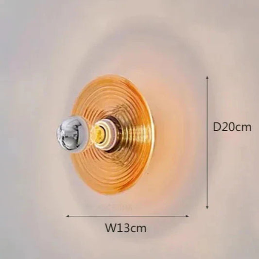 Vintage LED glazen wandarmatuur