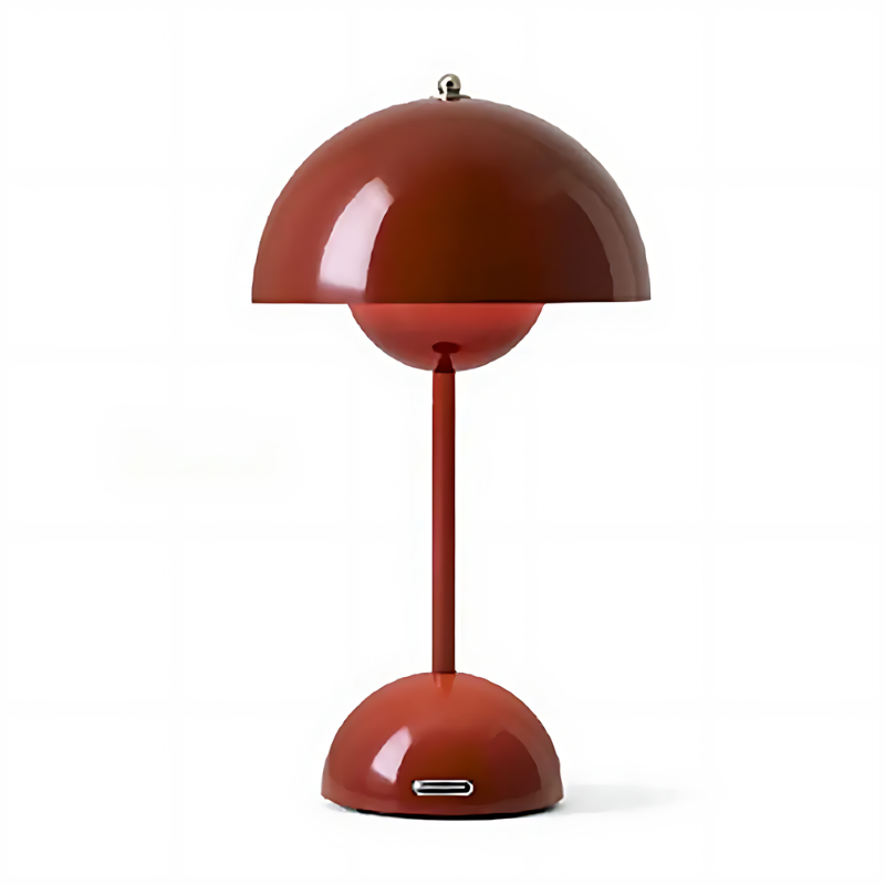 SchickerPilz | Elegante LED Paddenstoellamp van Metaal & Glas | Sfeervolle Tafellamp met Warm Licht