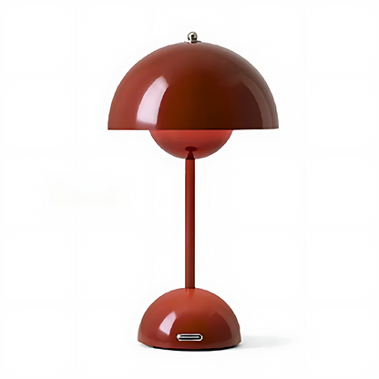 SchickerPilz | Elegante LED Paddenstoellamp van Metaal & Glas | Sfeervolle Tafellamp met Warm Licht
