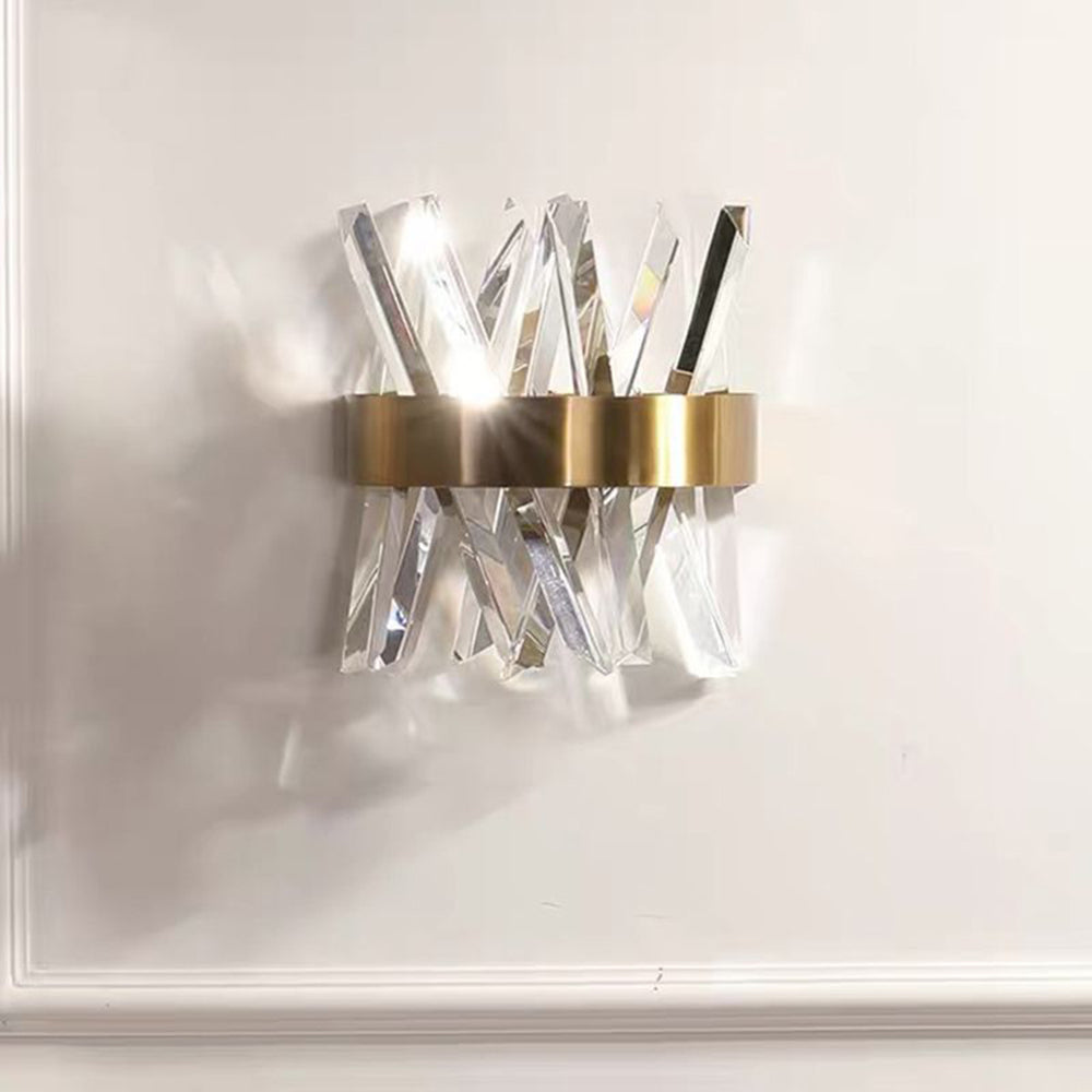 CrystalCrown | Gouden kristallen wandlamp
