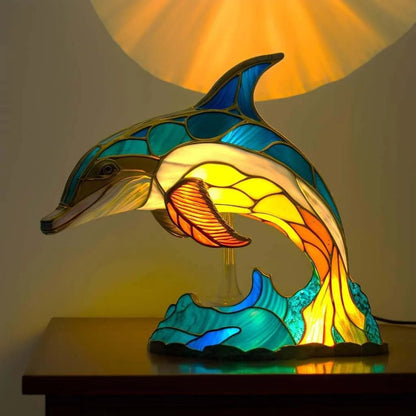 LumiPet | Sfeervolle Dieren Lamp | Glas In Lood Stijl