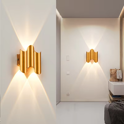 RidgeGlow | Golfvormige wandlamp