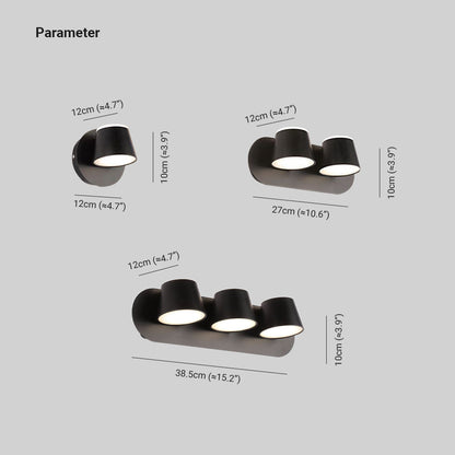 CylindraLux | Minimalistische trio wandlamp