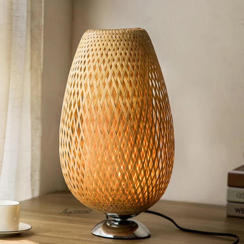 Luvano | Vintage Tafellamp van Hout en Metaal
