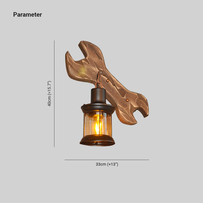 SpannerGlow | Unieke sleutel wandlamp