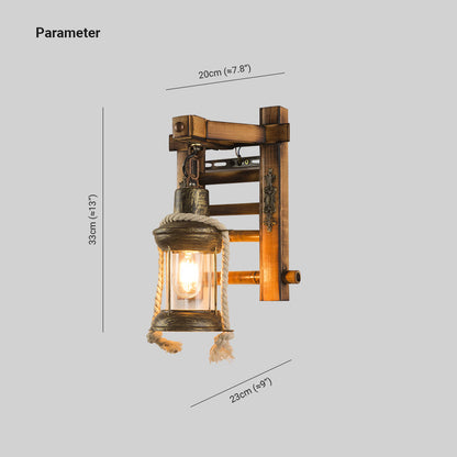 VintageKnot | Handgemaakte lamp van hout en touw