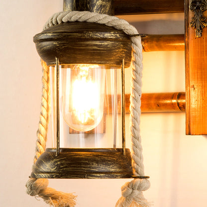 VintageKnot | Handgemaakte lamp van hout en touw
