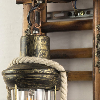 VintageKnot | Handgemaakte lamp van hout en touw