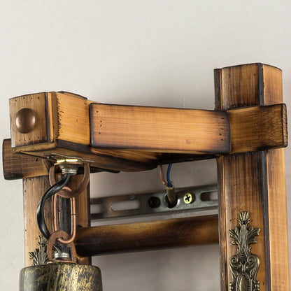 VintageKnot | Handgemaakte lamp van hout en touw