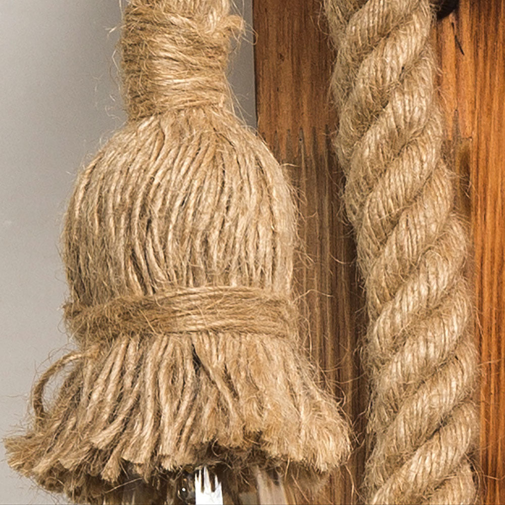 RopeBeam | Wandlamp van hout en touw