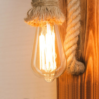 RopeBeam | Wandlamp van hout en touw