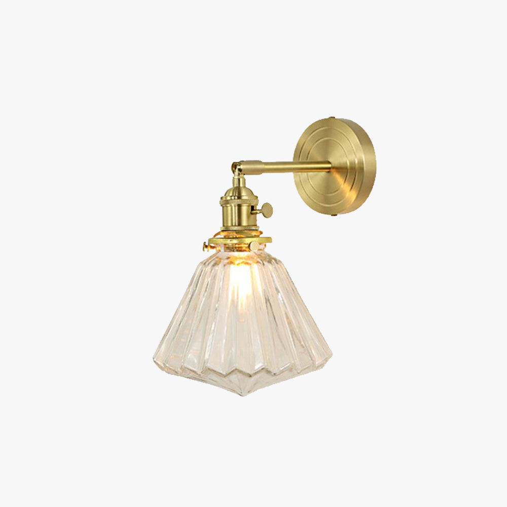 GoldenPrism | Kristal gefacetteerde wandlamp