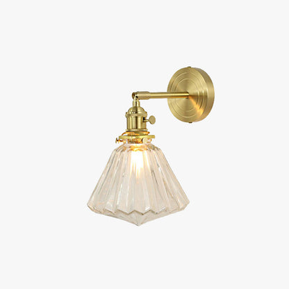 GoldenPrism | Kristal gefacetteerde wandlamp
