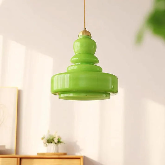 Bauhaus kalebas glazen hanglamp