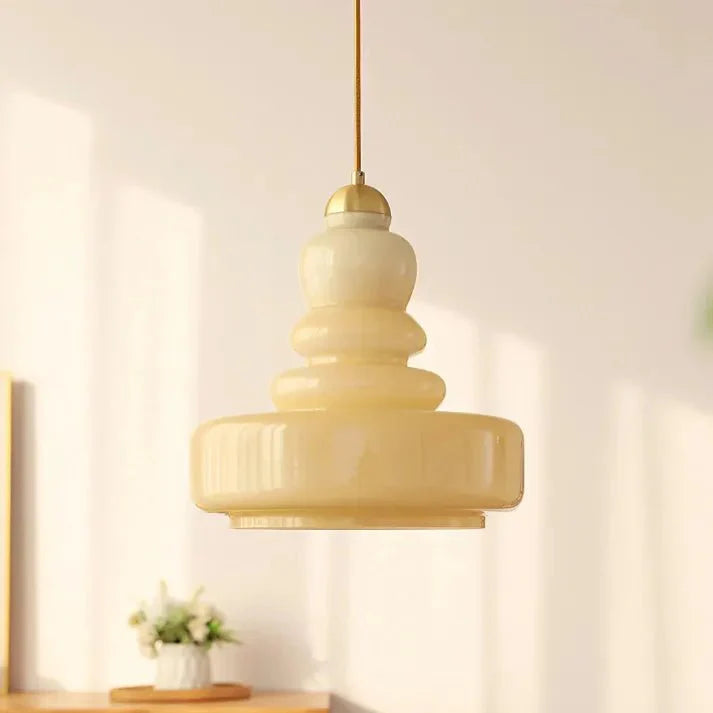 Bauhaus kalebas glazen hanglamp