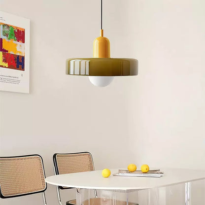 StiloGlas | Kleurrijke Hanglamp in Bauhaus-stijl – Glas-in-lood Design & Modern Vakmanschap