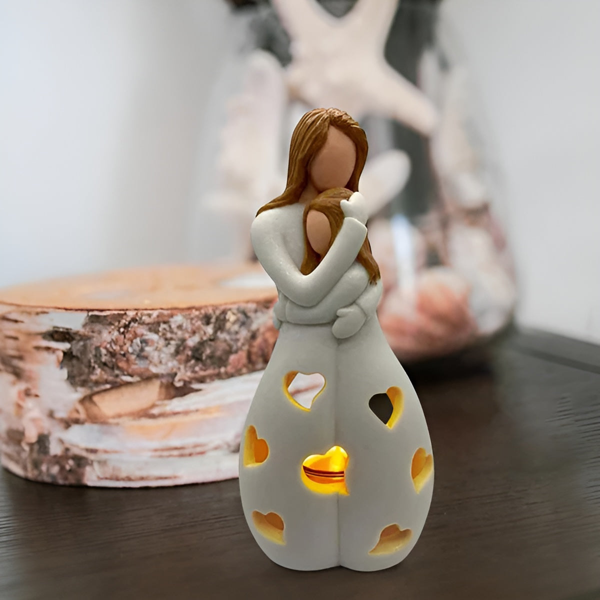 HeartLight | Hartverwarmende Moeder & Dochter Beeld Lamp