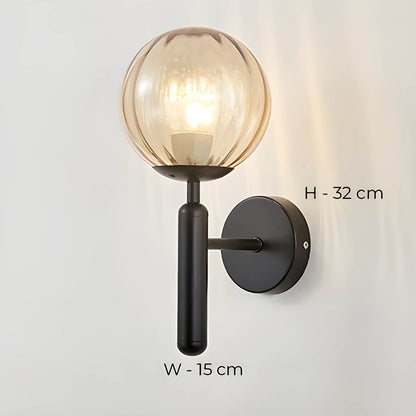ClaireLum -  Wandlamp van bewerkt glas