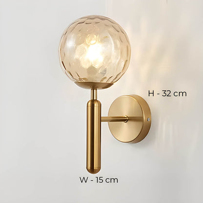 ClaireLum -  Wandlamp van bewerkt glas