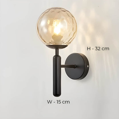 ClaireLum -  Wandlamp van bewerkt glas