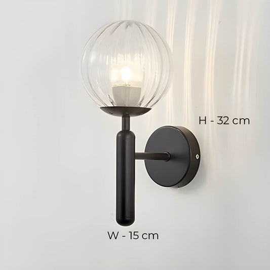 ClaireLum -  Wandlamp van bewerkt glas