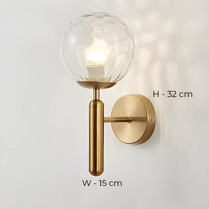 ClaireLum -  Wandlamp van bewerkt glas