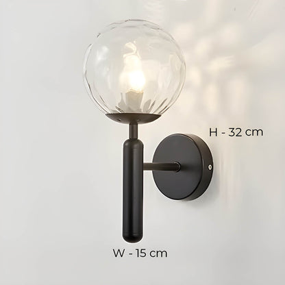 ClaireLum -  Wandlamp van bewerkt glas