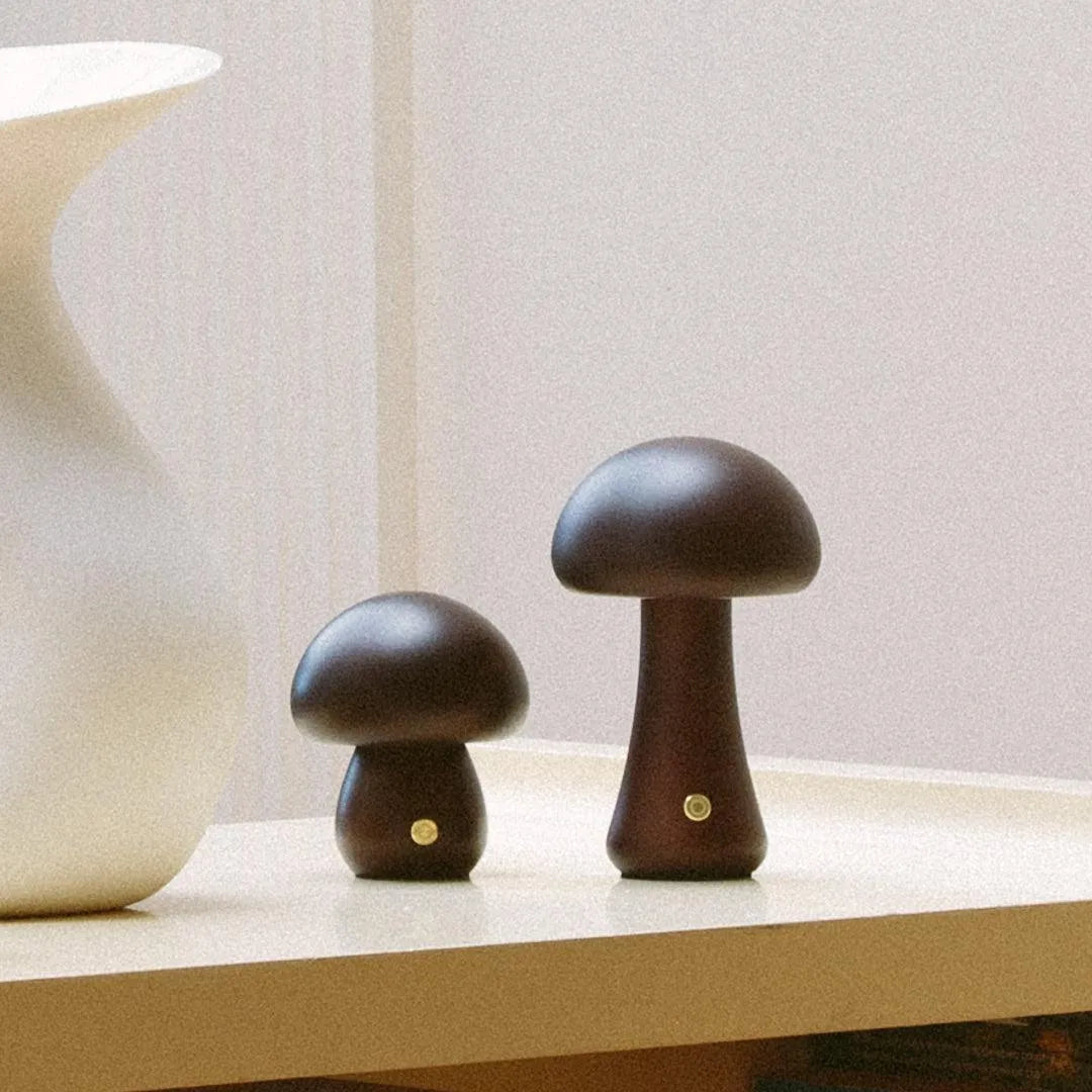 Timber Mushie Lamp | Notenhout | Normaal