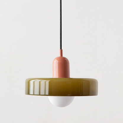 StiloGlas | Kleurrijke Hanglamp in Bauhaus-stijl – Glas-in-lood Design & Modern Vakmanschap