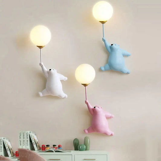 BearClock - Grappige LED beer wandlamp voor de kinderkamer