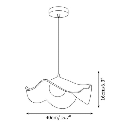 ElementBois - Hanglamp in Hars Lotus Plafondlamp
